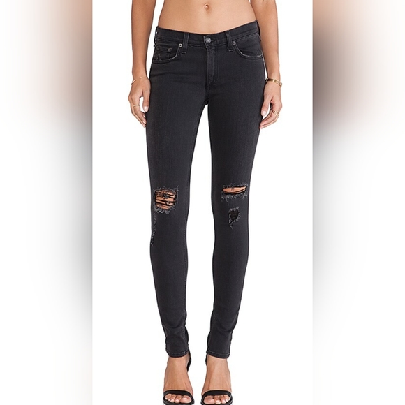 Rag and Bone Rock Soft w holes jeans - Picture 3 of 8